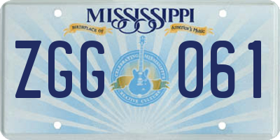 MS license plate ZGG061