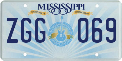 MS license plate ZGG069