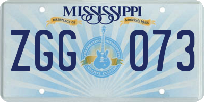 MS license plate ZGG073