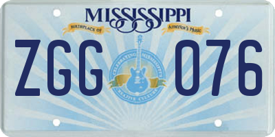 MS license plate ZGG076