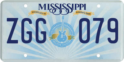 MS license plate ZGG079