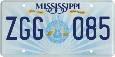 MS license plate ZGG085