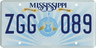 MS license plate ZGG089