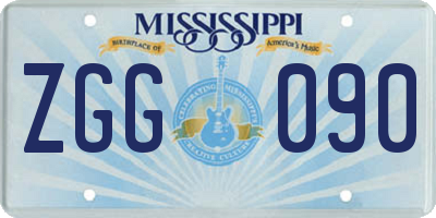 MS license plate ZGG090