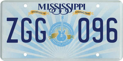 MS license plate ZGG096