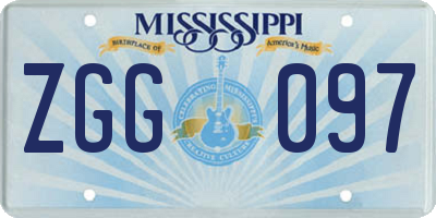 MS license plate ZGG097