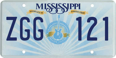 MS license plate ZGG121