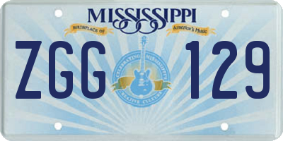 MS license plate ZGG129
