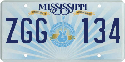 MS license plate ZGG134