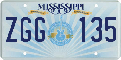 MS license plate ZGG135