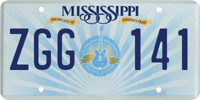MS license plate ZGG141
