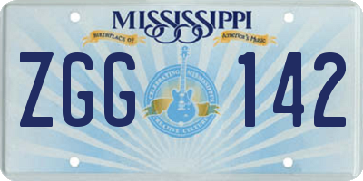 MS license plate ZGG142