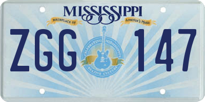 MS license plate ZGG147