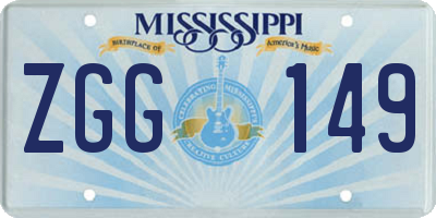 MS license plate ZGG149