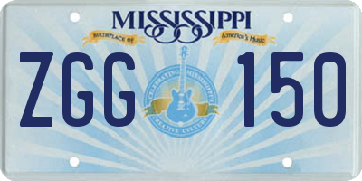 MS license plate ZGG150