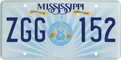 MS license plate ZGG152