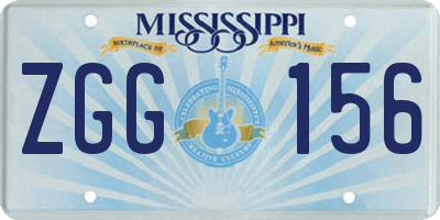 MS license plate ZGG156