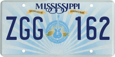 MS license plate ZGG162
