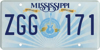 MS license plate ZGG171