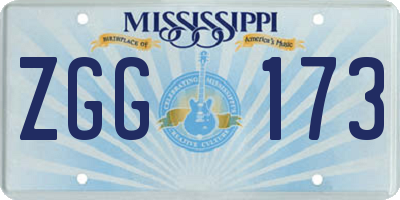 MS license plate ZGG173