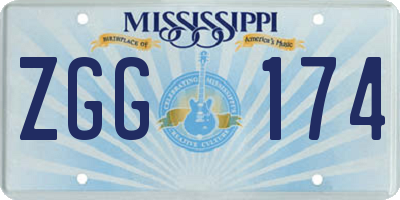 MS license plate ZGG174