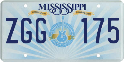 MS license plate ZGG175