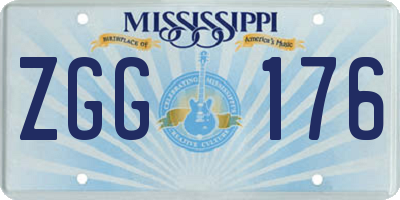 MS license plate ZGG176