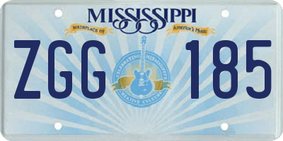 MS license plate ZGG185