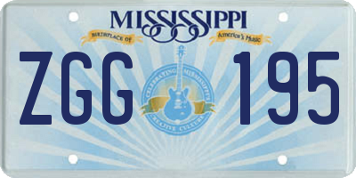 MS license plate ZGG195
