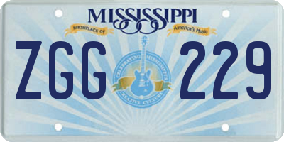 MS license plate ZGG229