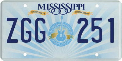 MS license plate ZGG251
