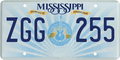 MS license plate ZGG255