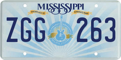 MS license plate ZGG263