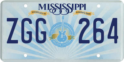MS license plate ZGG264