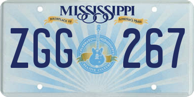 MS license plate ZGG267
