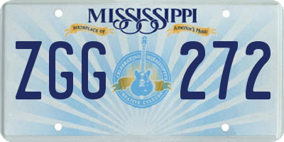MS license plate ZGG272
