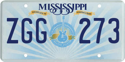 MS license plate ZGG273