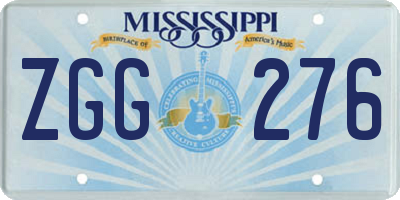 MS license plate ZGG276