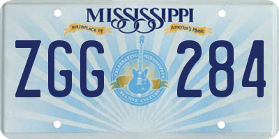 MS license plate ZGG284