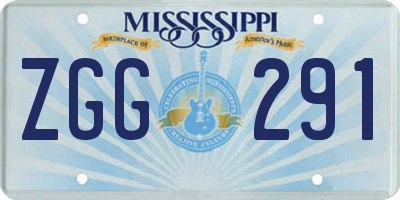 MS license plate ZGG291