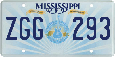 MS license plate ZGG293