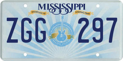 MS license plate ZGG297