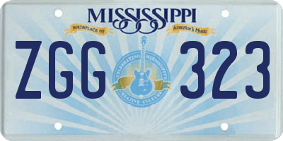 MS license plate ZGG323