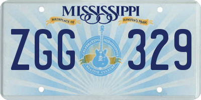 MS license plate ZGG329