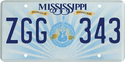 MS license plate ZGG343