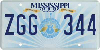 MS license plate ZGG344