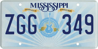 MS license plate ZGG349