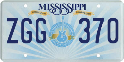 MS license plate ZGG370