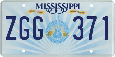 MS license plate ZGG371