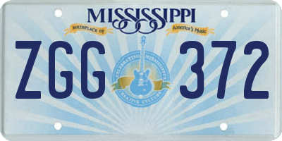 MS license plate ZGG372